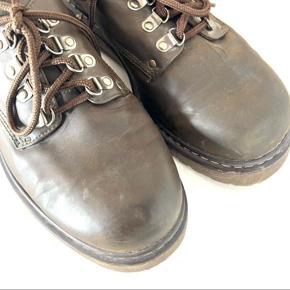 Lower East Side Shoes Brown Platform Lace Up Chunky Mens Women Unisex Size 10 - Picture 3 of 8